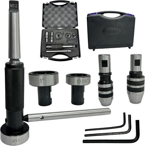 MachEl Precision Tapping, Reaming & Threading Die Holder Set for Lathe Tailstock – MT2 Morse Taper Compatible in Kuwait