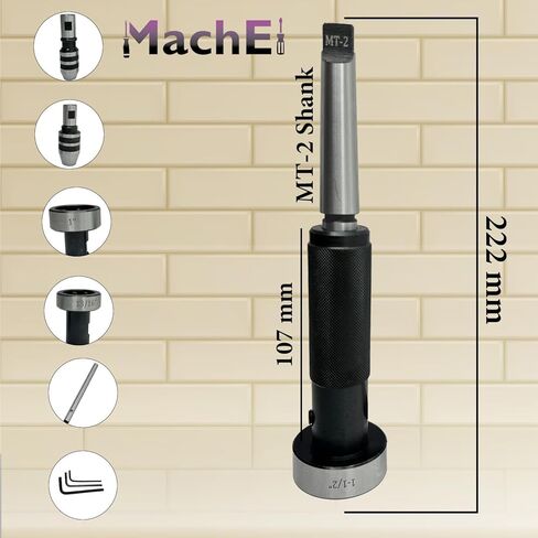 MachEl Precision Tapping, Reaming & Threading Die Holder Set for Lathe Tailstock – MT2 Morse Taper Compatible in Kuwait