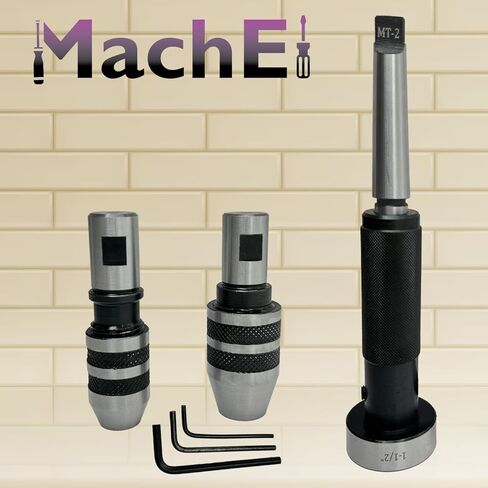 MachEl Precision Tapping, Reaming & Threading Die Holder Set for Lathe Tailstock – MT2 Morse Taper Compatible in Kuwait