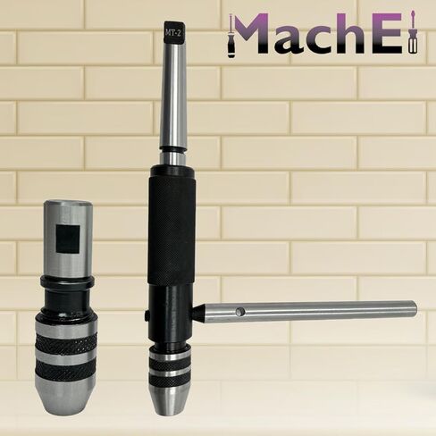 MachEl Precision Tapping, Reaming & Threading Die Holder Set for Lathe Tailstock – MT2 Morse Taper Compatible in Kuwait