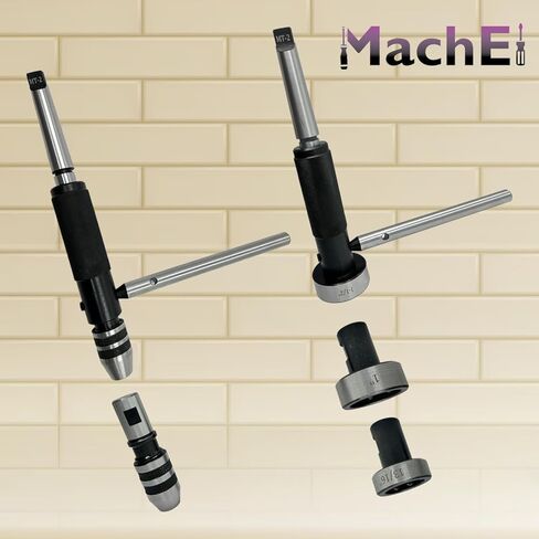 MachEl Precision Tapping, Reaming & Threading Die Holder Set for Lathe Tailstock – MT2 Morse Taper Compatible in Kuwait