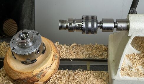 Chuck reversing adapter for wood turning lathe 1-1/4" x 8 TPI in Kuwait