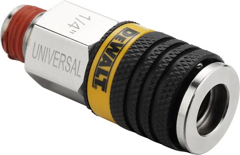 DEWALT 1/4" MNPT Male Universal Air Couplerwith 6-Ball Quick Connect: Fits Industrial, Automotive, and ARO Plugs, 300 Max PSI in Kuwait