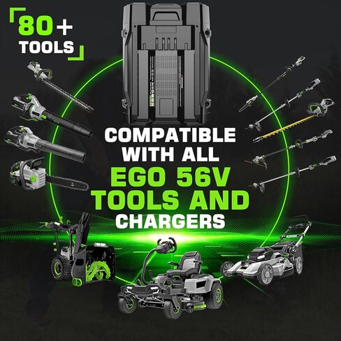 استبدال BA2800 56V 5.0Ah لبطارية EGO 56V BA2800 BA1400 BA2800T BA4200 BA1400T المتوافقة مع جميع أدوات الطاقة EGO 56V - وقت تشغيل أطول 4 مرات وحامل بطارية جديد in Kuwait