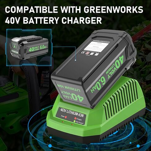 6000mAh Lithium ion 29472 Replacement for Greenworks 40V Battery Compatible with Greenworks 40 Volt Battery 29472 29252 20202 22262 25312 25322 20642 22272 27062 21242 Tools (Not for Gen 1) (Black) in Kuwait