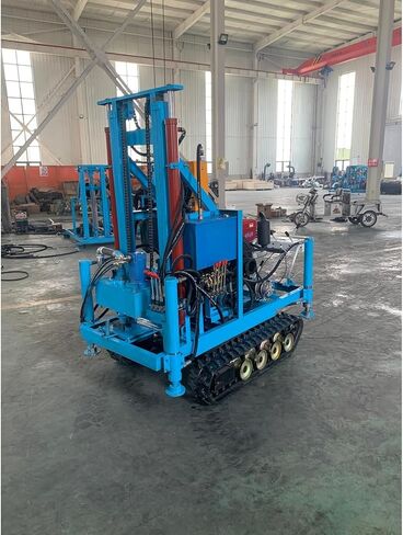 Hydraulic Crawler Well Drilling Rig, Stabilized Drilling Machine with Support Legs, Suitable for Sloped Land Rural Homestead and Professional Drilling Projects in Kuwait