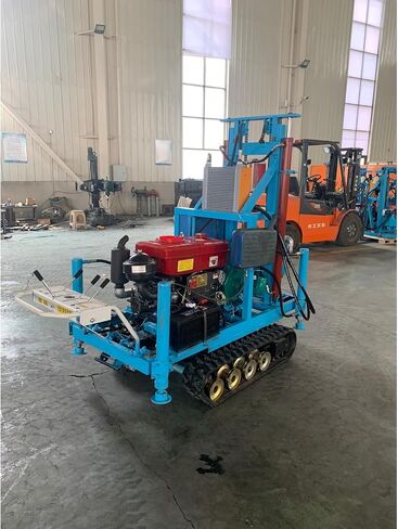 Hydraulic Crawler Well Drilling Rig, Stabilized Drilling Machine with Support Legs, Suitable for Sloped Land Rural Homestead and Professional Drilling Projects in Kuwait