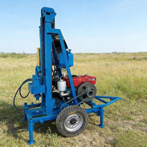Hydraulic Rotary Well Driller, Emergency Drilling Machine for Water Reserves, Suitable for Off Grid Cabin Family Homestead and Disaster Preparedness Projects in Kuwait