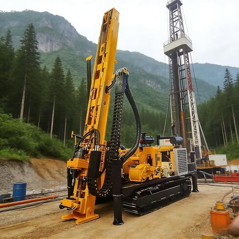 Low Noise Hydraulic Core Drill, Crawler Drilling Machine for Urban Surveys, Ideal for City Construction Site Investigation and Environmental Monitoring Projects in Kuwait