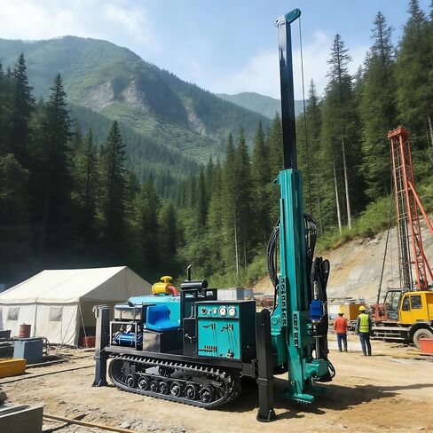 Crawler Hydraulic Exploration Driller, Core Drilling Machine for Engineering Projects, Suitable for Infrastructure Survey Geology Mapping and Subsurface Core Testing Projects in Kuwait