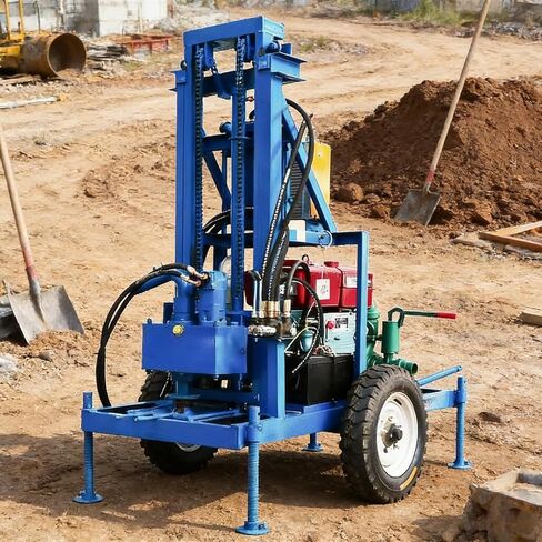 Compact Hydraulic Borehole Drill, Heavy-Duty Portable Water Well Drilling Machine for Backyard DIY Projects & Agricultural Irrigation, with Reliable Rock Drilling Capability in Kuwait