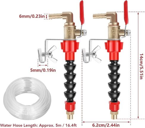 Aramox Flexible Plastic Nozzle Dust Removal System with Stainless Steel Globe Valve, ABS Material, Universal Water Sprayer for Effortless Cleaning in Kuwait