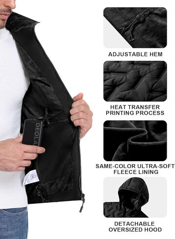 DEOLAX Heated Jacket with Battery Pack Included（Hidden Control） Waterproof Lightweight Heated Jackets for Men and Women in Saudi Arabia