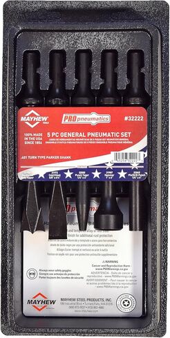 Mayhew Tools 32222 Pneumatic Tool Set, 5-Piece General, Black Oxide Finish in Saudi Arabia