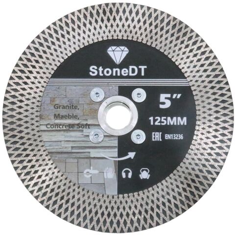 Diamond Tile Saw Blade, 5 Inch Cutting and Grinding Wheel with 5/8"-11 Flange for Porcelain Ceramic Tile Marble Granite Artificial Stone, X Mesh Segment in Kuwait