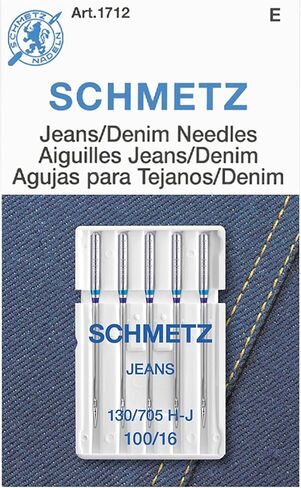 Jean & Denim Machine Needles-Size 16/100 5/PKG in Kuwait