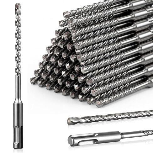 30 Pcs 1/4 x 6 Inch SDS Plus Rotary Hammer Drill Bits, Concrete Drill Bit Set, Carbide Tipped for Brick Masonry Stone and Concrete in Kuwait
