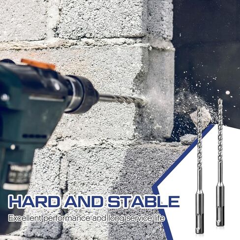 30 Pcs 1/4 x 6 Inch SDS Plus Rotary Hammer Drill Bits, Concrete Drill Bit Set, Carbide Tipped for Brick Masonry Stone and Concrete in Kuwait