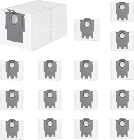 16 حزمة من أكياس الغبار Qrevo لـ Roborock QV 35A/Qrevo S5V/Saros 10R/Qrevo Edge S5A/Qrevo CurvX/S5X/MaxV/Pro/Master/S8 MaxV Ultra/QX Revo Ultra Robot Vacuum Cleaner، مكنسة كهربائية روبوتية. in Kuwait