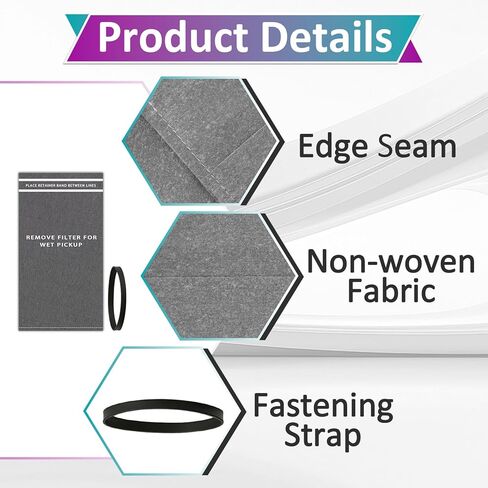 40 Pcs Wet Dry Vac Filter Bags Compatible with Stinger 2.5-5 Gallon Vacuums/MultiFit VF2000/WORKSHOP WS01025F/Craftsman 9-38737/Husky/Bauer 3 Gallon Shop Vacs(10 Retaining Bands and 1 Brush Included) in Kuwait