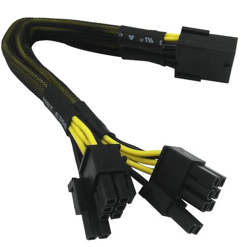 COMeap GPU VGA PCIe 8 Pin Female إلى 3X 8 Pin (6+2) ذكر PCI Express محول كابل تمديد الفاصل لتعدين Bitcoin Ethereum 11.4 بوصة (29 سم) in Kuwait