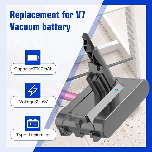 ترقية V7 21.6V 7000mAh بطارية ليثيوم أيون بديلة لبطارية V7 7.0Ah 21.6 فولت متوافقة مع SV11 محرك رأس الزناد HEPA سيارة + قارب مطلق رقيق أدوات كهربائية محمولة in Kuwait