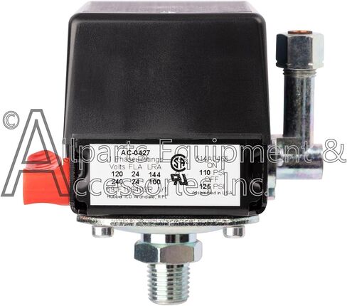 AC-0427 Pressure Switch 1/4" NPT Single Port 110-135 PSI 2-Pole 120-240V Compatible with Craftsman and DeWALT Air Compressor Units in Kuwait
