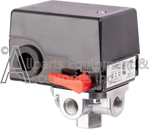 AC-0197 Pressure Switch 4-Port 110-135 PSI 2-Pole 120-240V Compatible with Craftsman, DeVilbiss, and Porter Cable Air Compressor Units in Kuwait