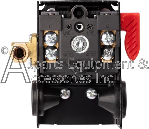 AC-0197 Pressure Switch 4-Port 110-135 PSI 2-Pole 120-240V Compatible with Craftsman, DeVilbiss, and Porter Cable Air Compressor Units in Kuwait