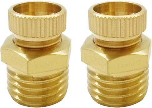 Brass 1/4'' NPT Male Air Compressor Drain Valve Tank Drain Cock Valve (Pack of 2) in Kuwait