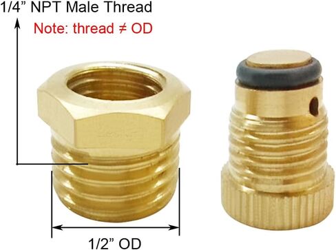 Brass 1/4'' NPT Male Air Compressor Drain Valve Tank Drain Cock Valve (Pack of 2) in Kuwait