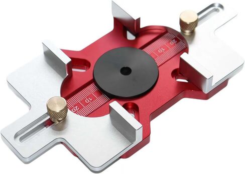 Wood Router Slotting Locator,2-in-1 Thickened Aluminum Alloy with Clear Scale&Adjustable Depth,Woodworking Grooving Guide for Bevel,Edge Cutting Scale Woodworking Router Slotting Bracket in Kuwait