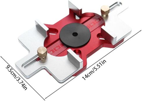Wood Router Slotting Locator,2-in-1 Thickened Aluminum Alloy with Clear Scale&Adjustable Depth,Woodworking Grooving Guide for Bevel,Edge Cutting Scale Woodworking Router Slotting Bracket in Kuwait