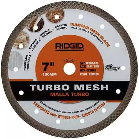 RIDGID 7 in. Turbo MESH Rim Diamond Blade HD-CM70P in Kuwait