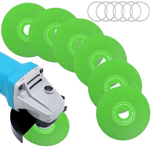 6PCS Glass Cutting Disc for 4-1/2" (115 * 22.23mm) Angle Grinder, Glass Ceramic Diamond Cutting Blade Disc 7/8" for Grinding Jade, Marble, Crystal, Quartz, Wine Bottles, Tile in Kuwait
