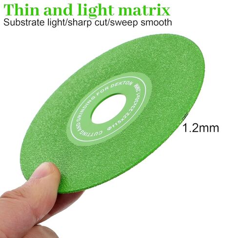 6PCS Glass Cutting Disc for 4-1/2" (115 * 22.23mm) Angle Grinder, Glass Ceramic Diamond Cutting Blade Disc 7/8" for Grinding Jade, Marble, Crystal, Quartz, Wine Bottles, Tile in Kuwait