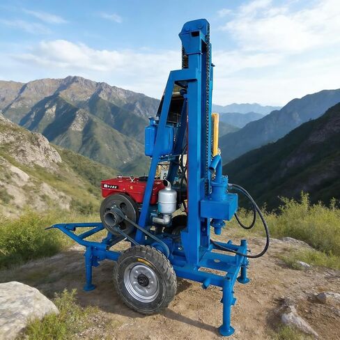 Hydraulic Rotary Well Drilling Unit, Reliable Drilling Machine for Livestock Water Holes, Perfect for Family Ranch Rural Homestead and Pasture Irrigation Projects in Kuwait