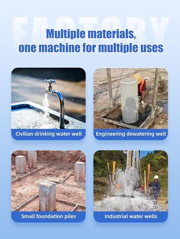 Mini Hydraulic Borehole Drilling Rig Portable, Lightweight Water Well Driller Mobile Borehole Rig for Shallow & Deep Wells, Farm Irrigation, Construction Dewatering in Kuwait