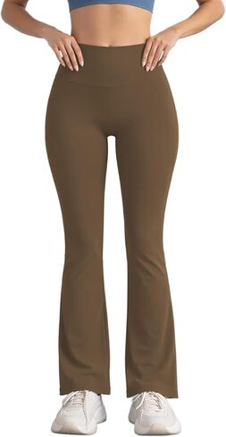 MAX TSOLMON Women's High Waisted Flare Yoga Leggings Bell Bottom Active Pants Workout Tights in Saudi Arabia