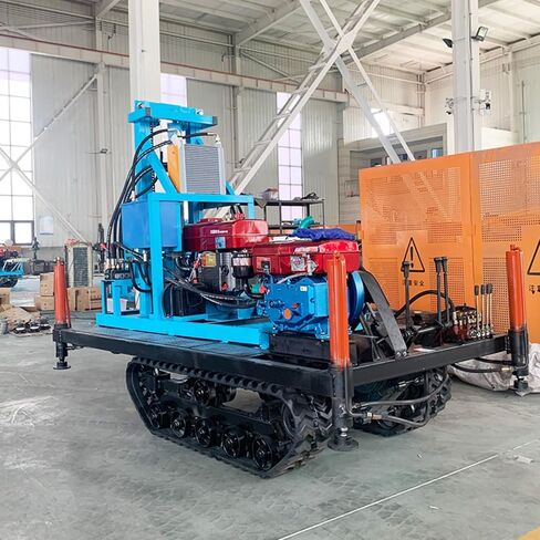 Tracked Rotary Water Well Driller, Professional Drilling Machine for Contract Work, Perfect for Land Development and Commercial Irrigation System Installation Projects in Kuwait