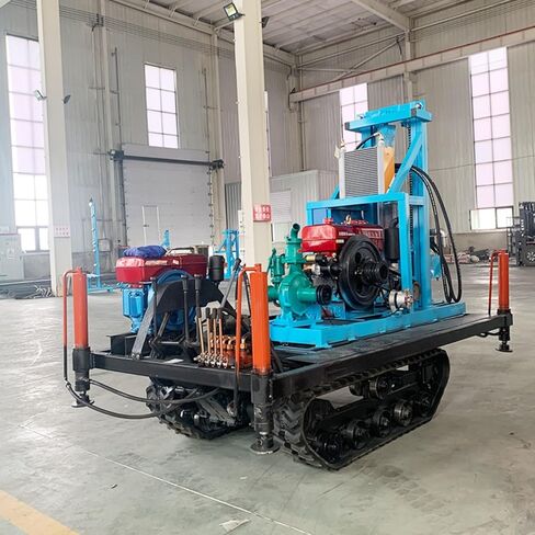 Tracked Rotary Water Well Driller, Professional Drilling Machine for Contract Work, Perfect for Land Development and Commercial Irrigation System Installation Projects in Kuwait