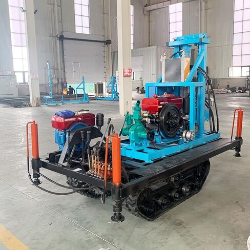 Tracked Rotary Water Well Driller, Professional Drilling Machine for Contract Work, Perfect for Land Development and Commercial Irrigation System Installation Projects in Kuwait
