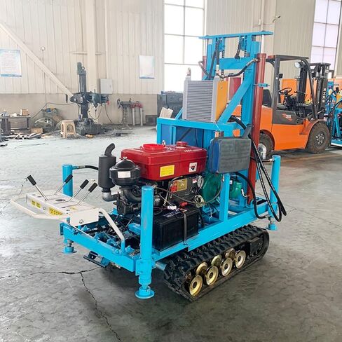 Tracked Rotary Water Well Driller, Professional Drilling Machine for Contract Work, Perfect for Land Development and Commercial Irrigation System Installation Projects in Kuwait