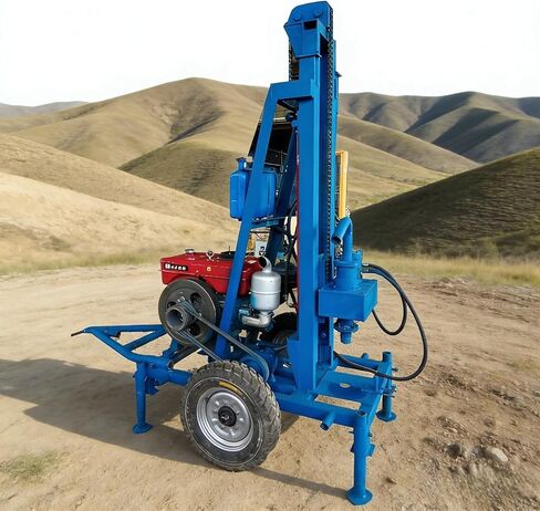 Towable Hydraulic Rotary Driller, Mobile Drilling Machine for On Site Use, Perfect for Rural Ranch Off Grid Property and Portable Water Supply Projects in Kuwait