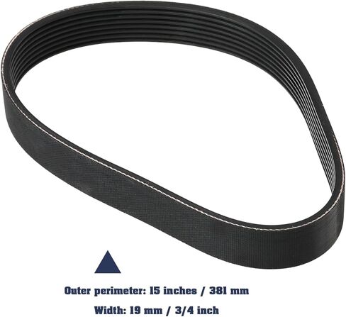 محرك ضاغط الهواء SING F LTD حزام مطاطي متعدد الأضلاع BT011900 150J8 15x3/4 بوصة متوافق مع Husky متوافق مع Campbell Hausfeld in Kuwait