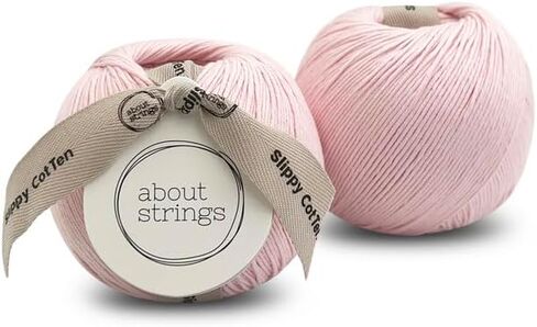 About Strings 50% Cotton 50% Tencel (Lyocell) No.3 Light DK Yarn 3.53oz(100g) 235 Yards per Ball, 2 Pack (Breeze) in Saudi Arabia