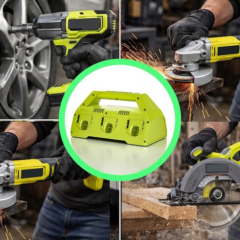 2026 محطة شحن فائقة السرعة 6 منافذ 18 فولت بديلة لشاحن Ryobi P117 P135، متوافقة مع بطاريات ليثيوم أيون Ryobi 18 فولت in Kuwait