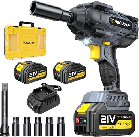 1328Ft-lbs 1/2" Cordless Impact Wrench, 1800N.m Brushless High Torque Impact Gun with 2x4.0Ah Batteries, 4-Speed Battery Powered Impact Wrench, Pistola de Impacto for Car Truck RV Mechanics Repair in Kuwait