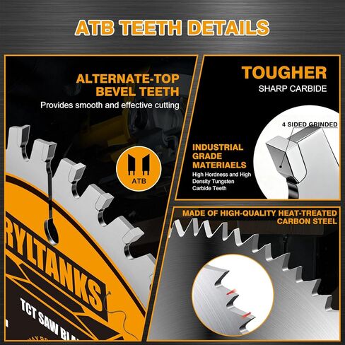 7-1/4 Inch Circular Saw Blade, 5/8" Arbor,24T for Framing&40T for Ripping and Cross Wood Cutting &60T for Fine Finish&140T for Plywood/OSB/Plastic, 4-Pack in Kuwait
