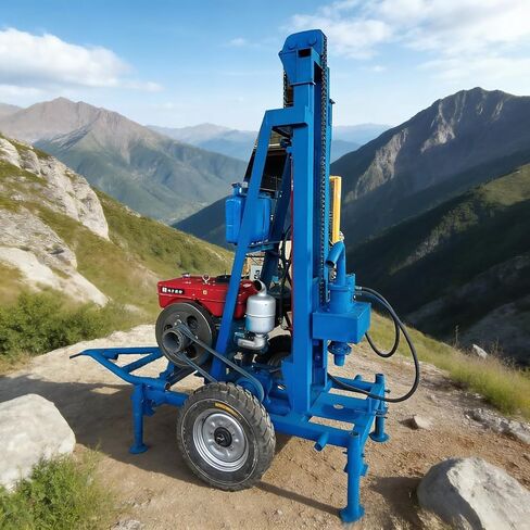 Compact Hydraulic Well Driller, Low Profile Drilling Machine for Residential Yards, Ideal for Suburban Homestead Small Garden and Water Feature Projects in Kuwait